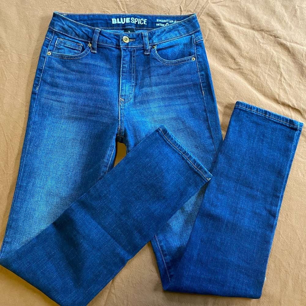 Blue Spice Straight Leg recycled Vintage Blue Jeans